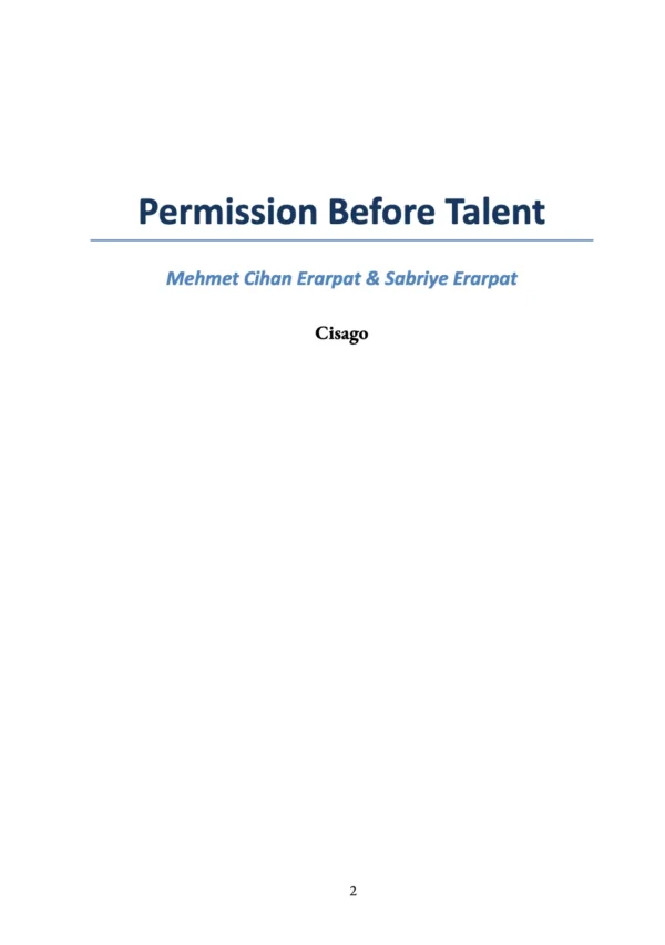 Permission Before Talent — Preview Page 2 Permission Before Talent preview page 2