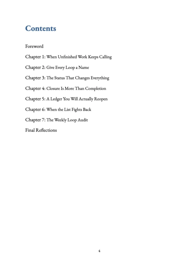 The Open-Loop Ledger — Preview Page 4 The Open-Loop Ledger preview page 4